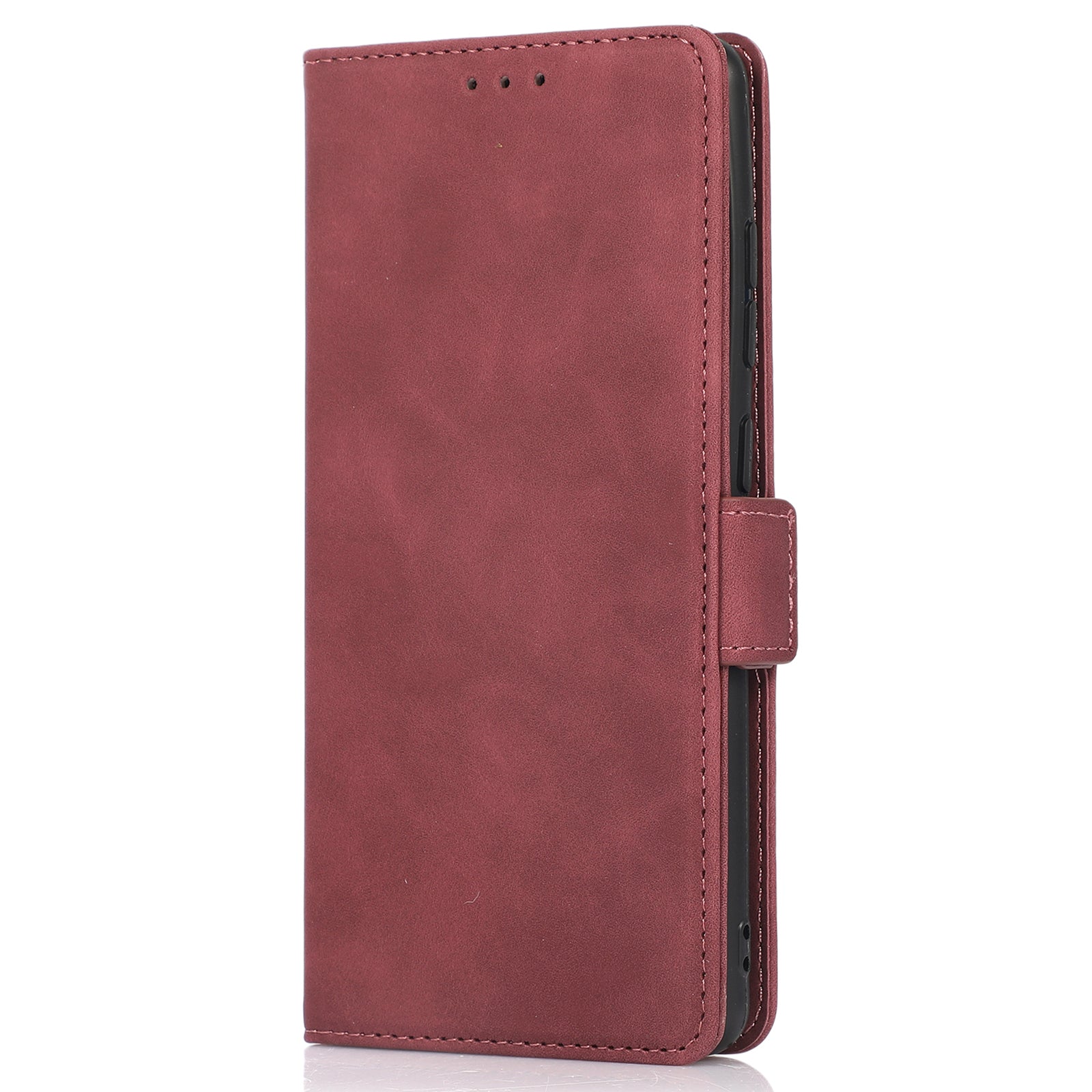 Anti-scratch PU Leather Cover Stand Wallet Protective Phone Case with Strap for Samsung Galaxy S20 FE 2022/S20 FE/S20 FE 5G/S20 Lite - Red