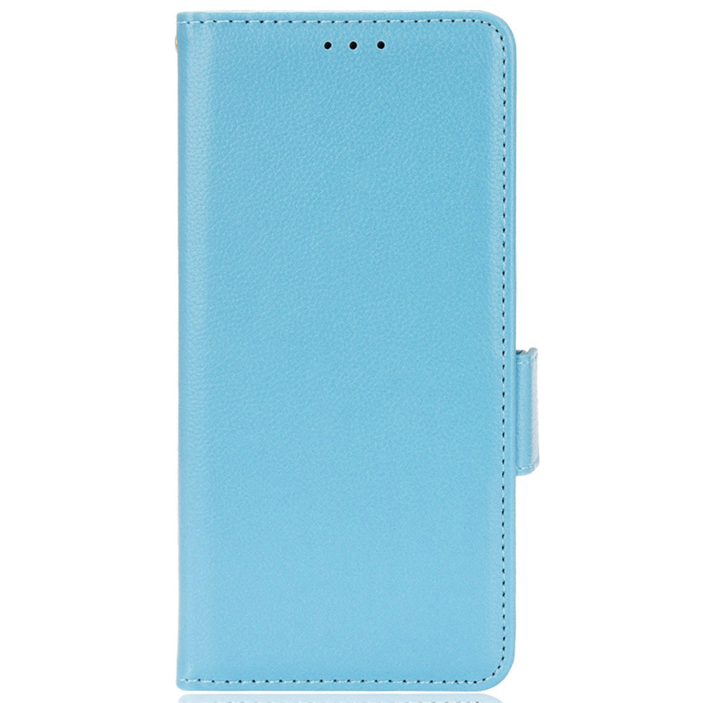 Wallet Stand Phone Leather Cover for Samsung Galaxy S20 Ultra, Litchi Texture Side Magnetic Clasp Case - Baby Blue