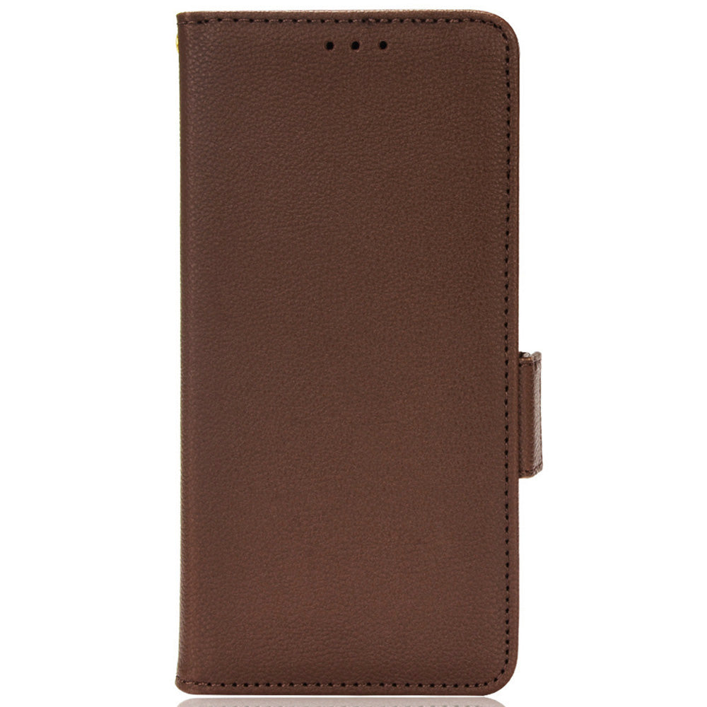 Wallet Stand Phone Leather Cover for Samsung Galaxy S20 Ultra, Litchi Texture Side Magnetic Clasp Case - Brown