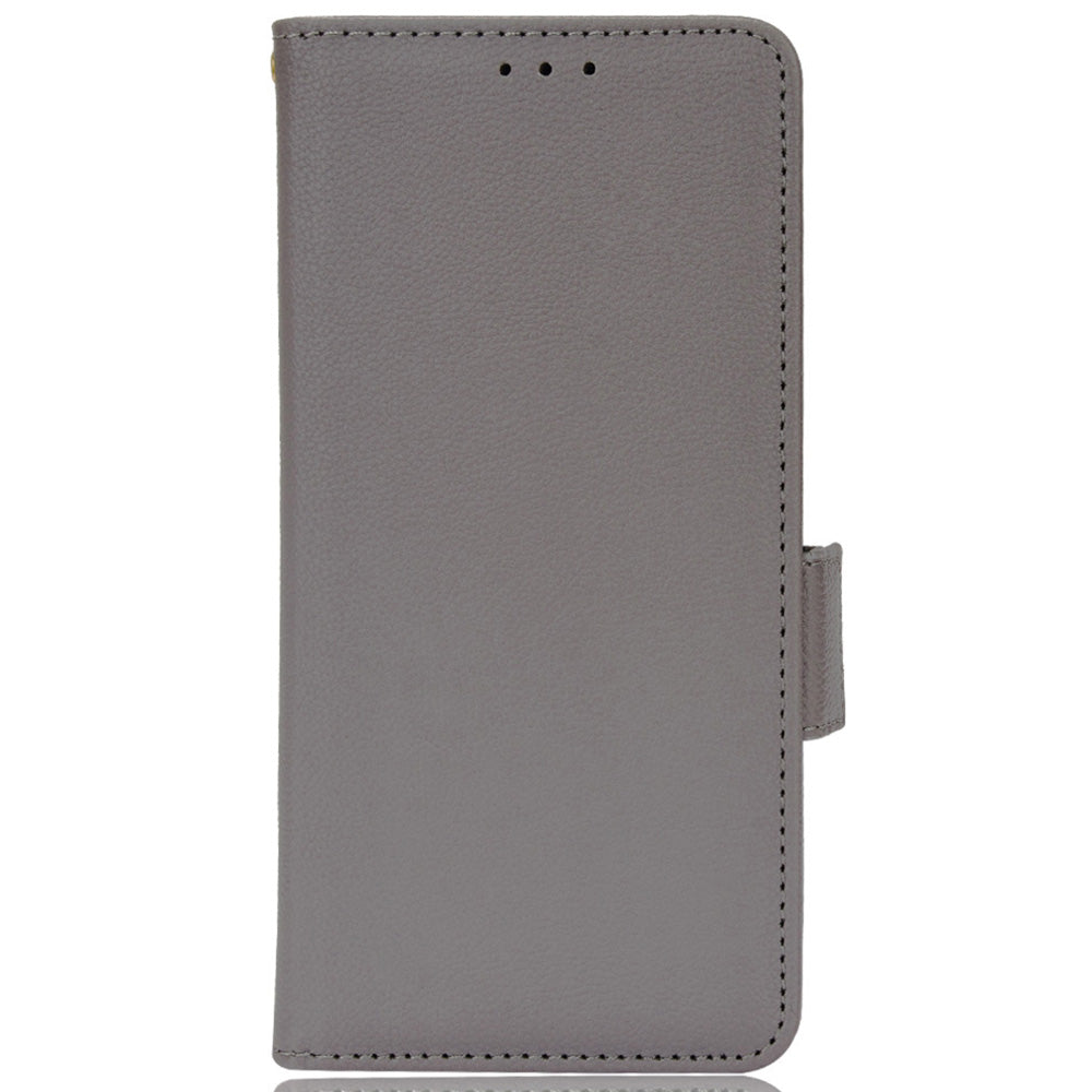 Wallet Stand Phone Leather Cover for Samsung Galaxy S20 Ultra, Litchi Texture Side Magnetic Clasp Case - Grey