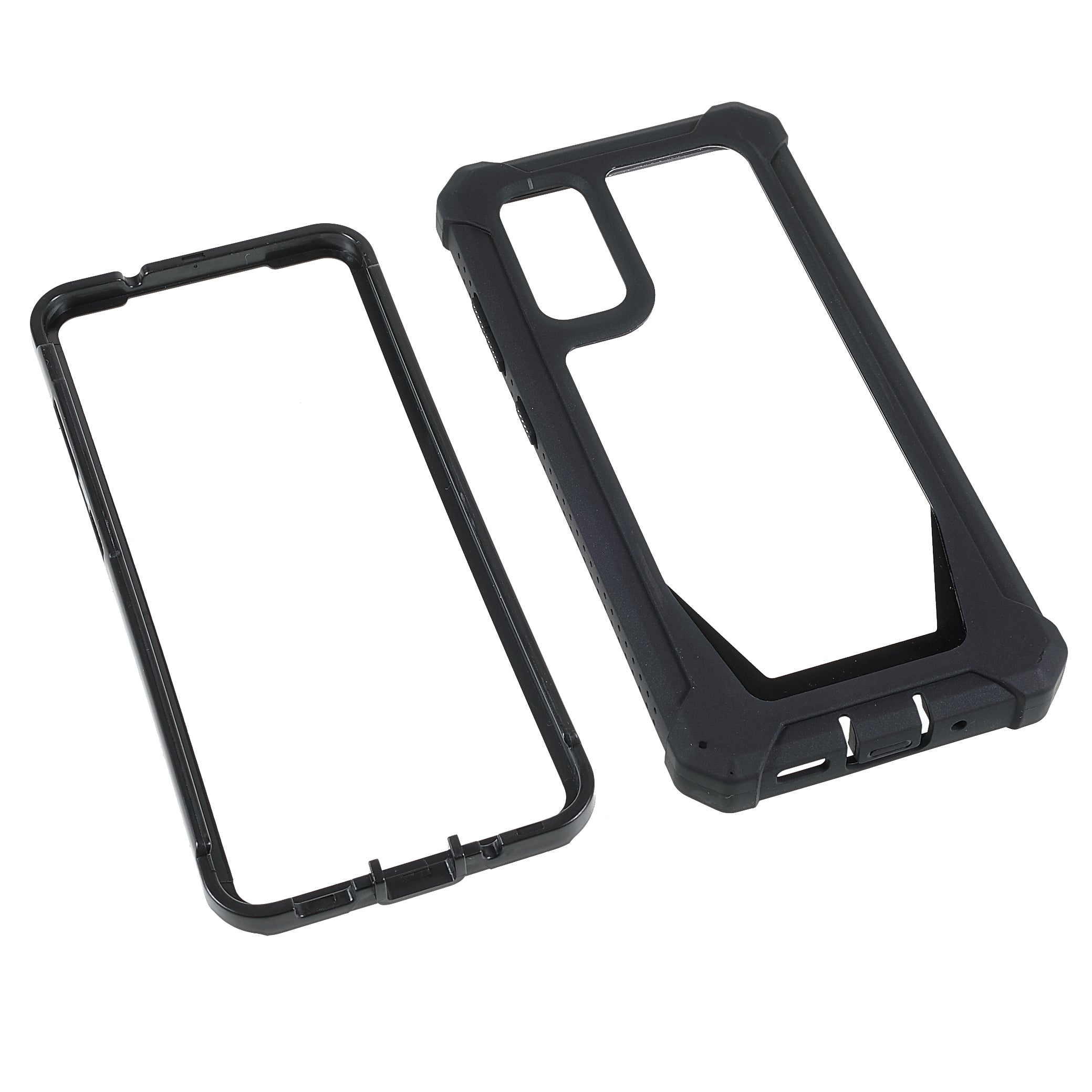 For Samsung Galaxy S20 4G/S20 5G Precise Cutout Shockproof Anti-drop Soft TPU Frame + Acrylic Back Detachable 2-in-1 Mobile Phone Case - Black