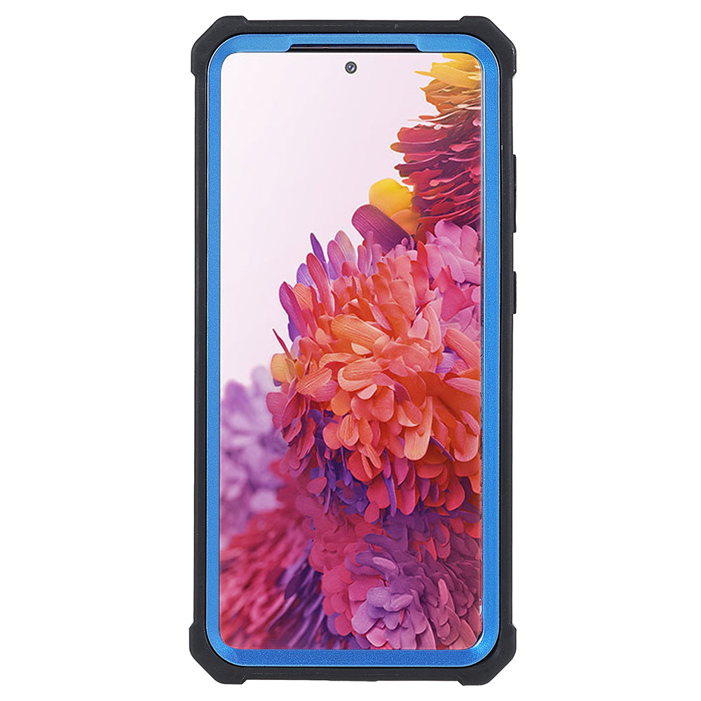 For Samsung Galaxy S20 4G/S20 5G Precise Cutout Shockproof Anti-drop Soft TPU Frame + Acrylic Back Detachable 2-in-1 Mobile Phone Case - Black/Blue