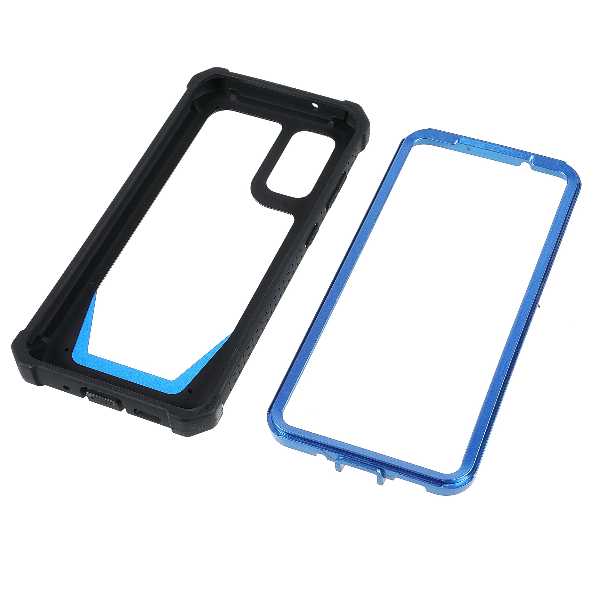 For Samsung Galaxy S20 4G/S20 5G Precise Cutout Shockproof Anti-drop Soft TPU Frame + Acrylic Back Detachable 2-in-1 Mobile Phone Case - Black/Blue