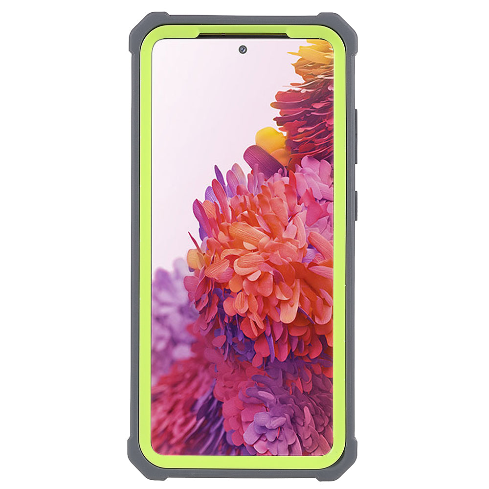 For Samsung Galaxy S20 4G/S20 5G Precise Cutout Shockproof Anti-drop Soft TPU Frame + Acrylic Back Detachable 2-in-1 Mobile Phone Case - Dark Grey/Grass Green