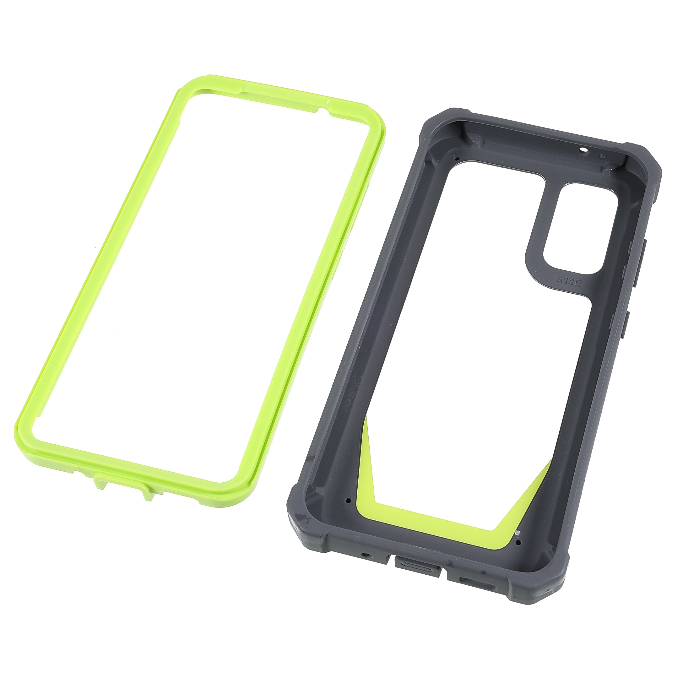 For Samsung Galaxy S20 4G/S20 5G Precise Cutout Shockproof Anti-drop Soft TPU Frame + Acrylic Back Detachable 2-in-1 Mobile Phone Case - Dark Grey/Grass Green