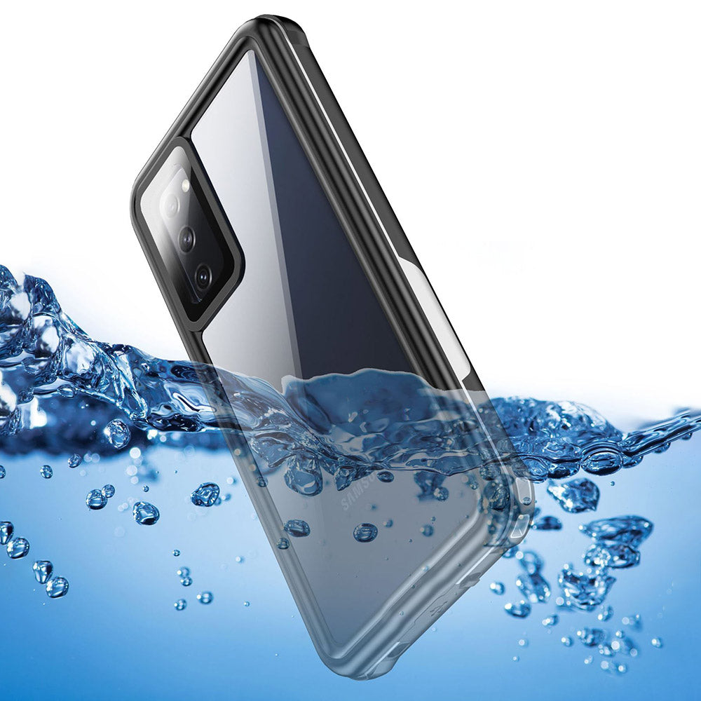 For Samsung Galaxy S20 FE 2022 / S20 FE / S20 FE 5G / S20 Lite IP68 2m Waterproof Transparent Anti-Drop Bumper Frame Phone Case