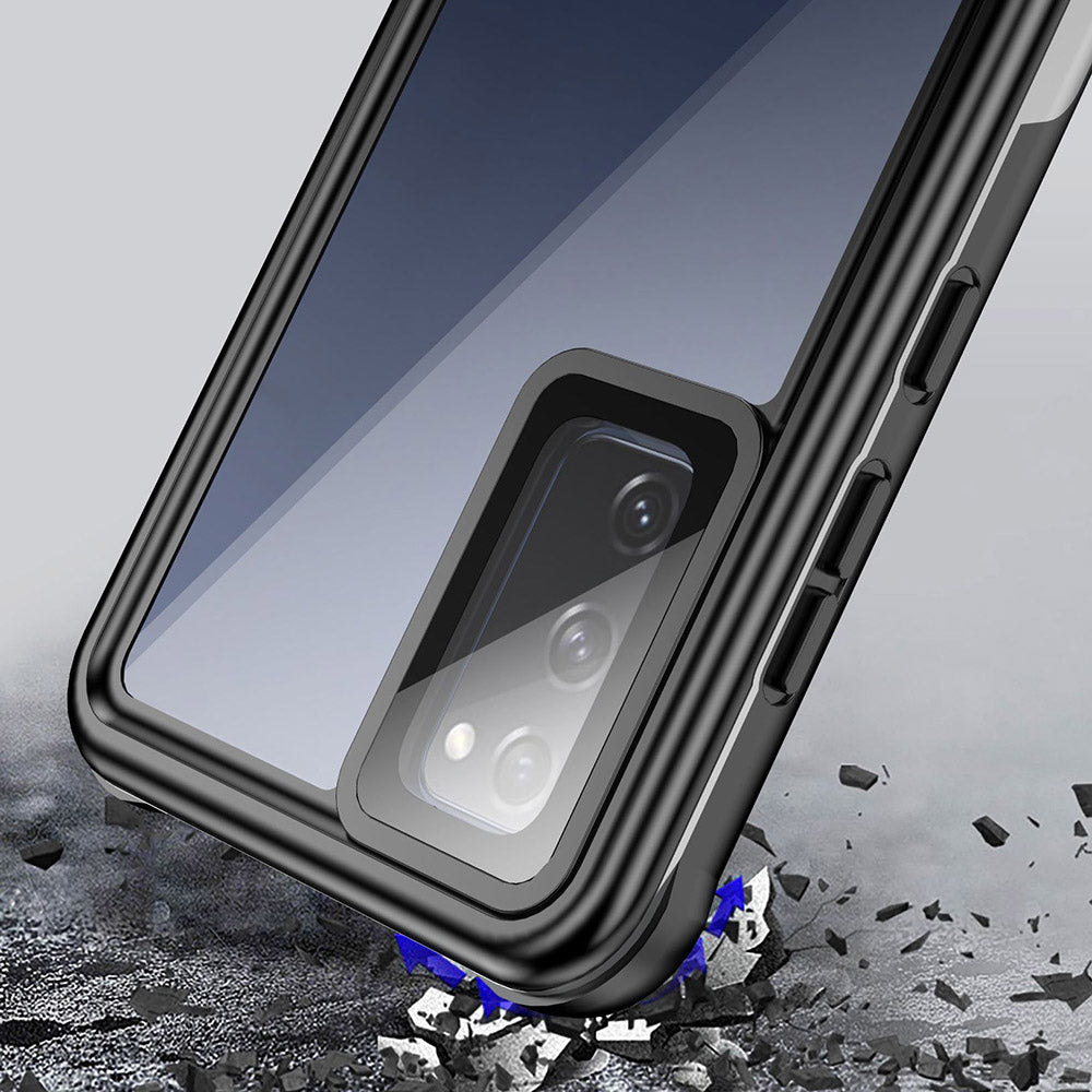 For Samsung Galaxy S20 FE 2022 / S20 FE / S20 FE 5G / S20 Lite IP68 2m Waterproof Transparent Anti-Drop Bumper Frame Phone Case