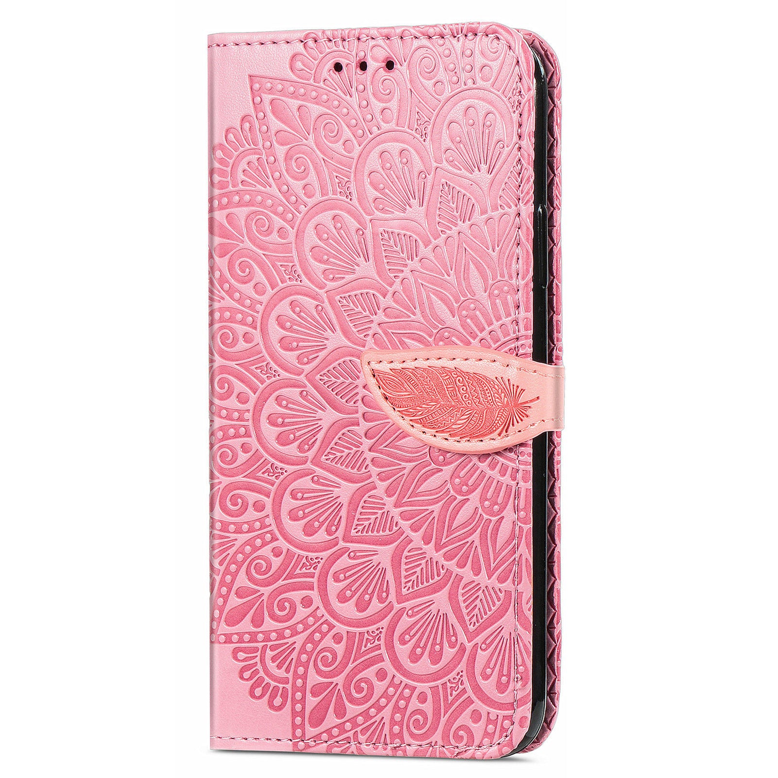 For Samsung Galaxy S20 4G/5G Smartphone Case Bag Stand Design Imprinted Dream Wings Pattern TPU+PU Leather Wallet Flip Cover with Strap - Pink