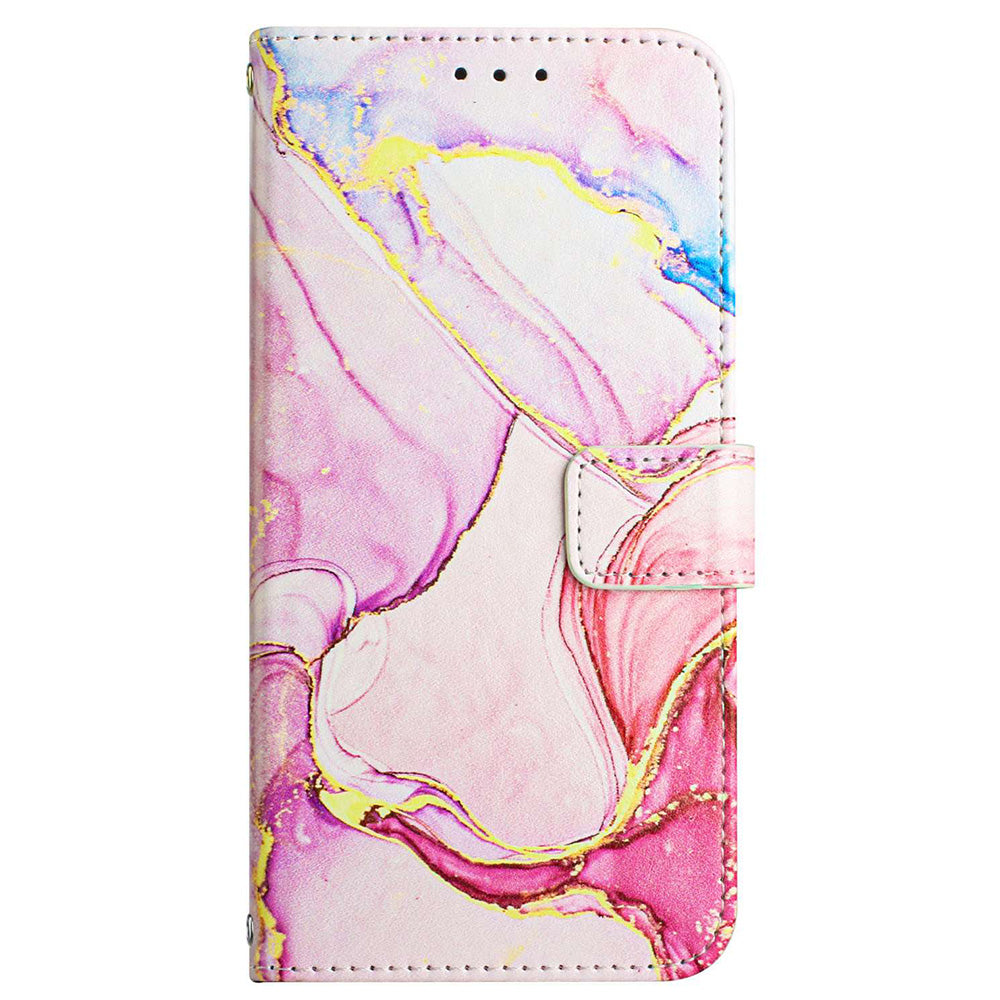 YB Pattern Printing Leather Series-5 for Samsung Galaxy S20 FE 2022/S20 FE 4G/S20 FE 5G/S20 Lite/S20 Fan Edition/S20 Fan Edition 5G Marble Pattern Leather Case Wallet Stand Phone Shell - Rose Gold LS005