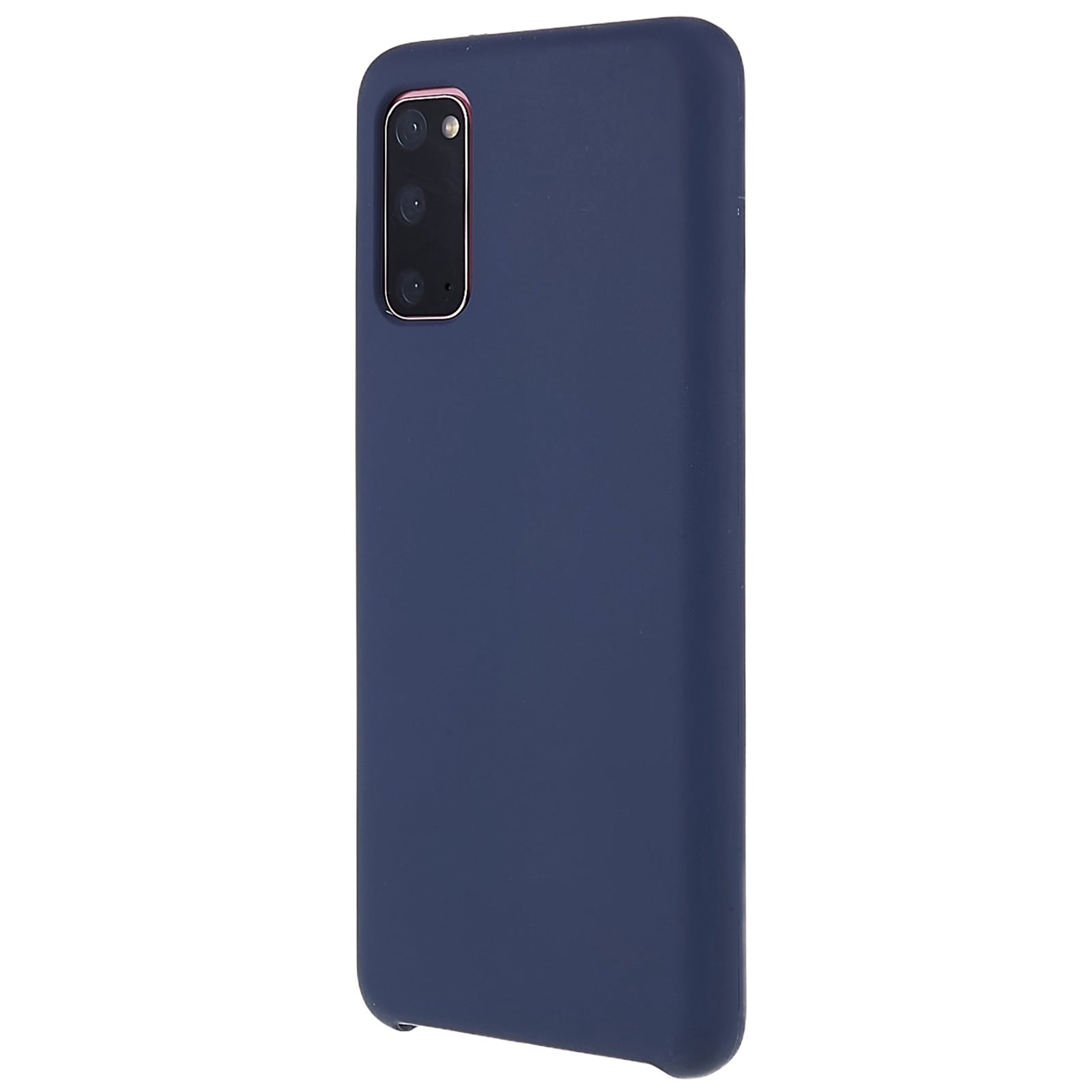 For Samsung Galaxy S20 5G/4G Premium Solid State Silicone Phone Case Mobile Phone Protector - Dark Blue