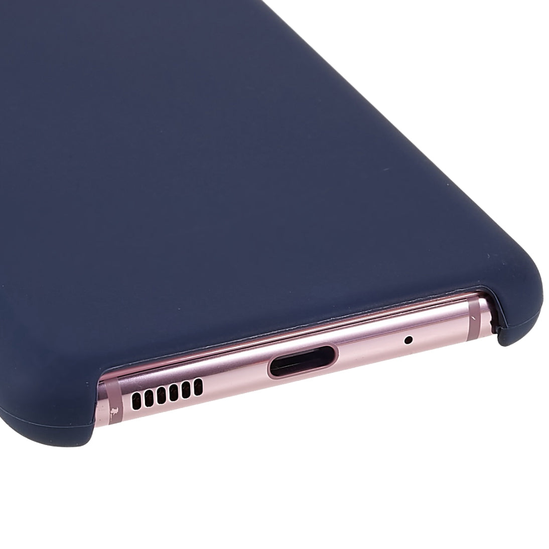 For Samsung Galaxy S20 5G/4G Premium Solid State Silicone Phone Case Mobile Phone Protector - Dark Blue