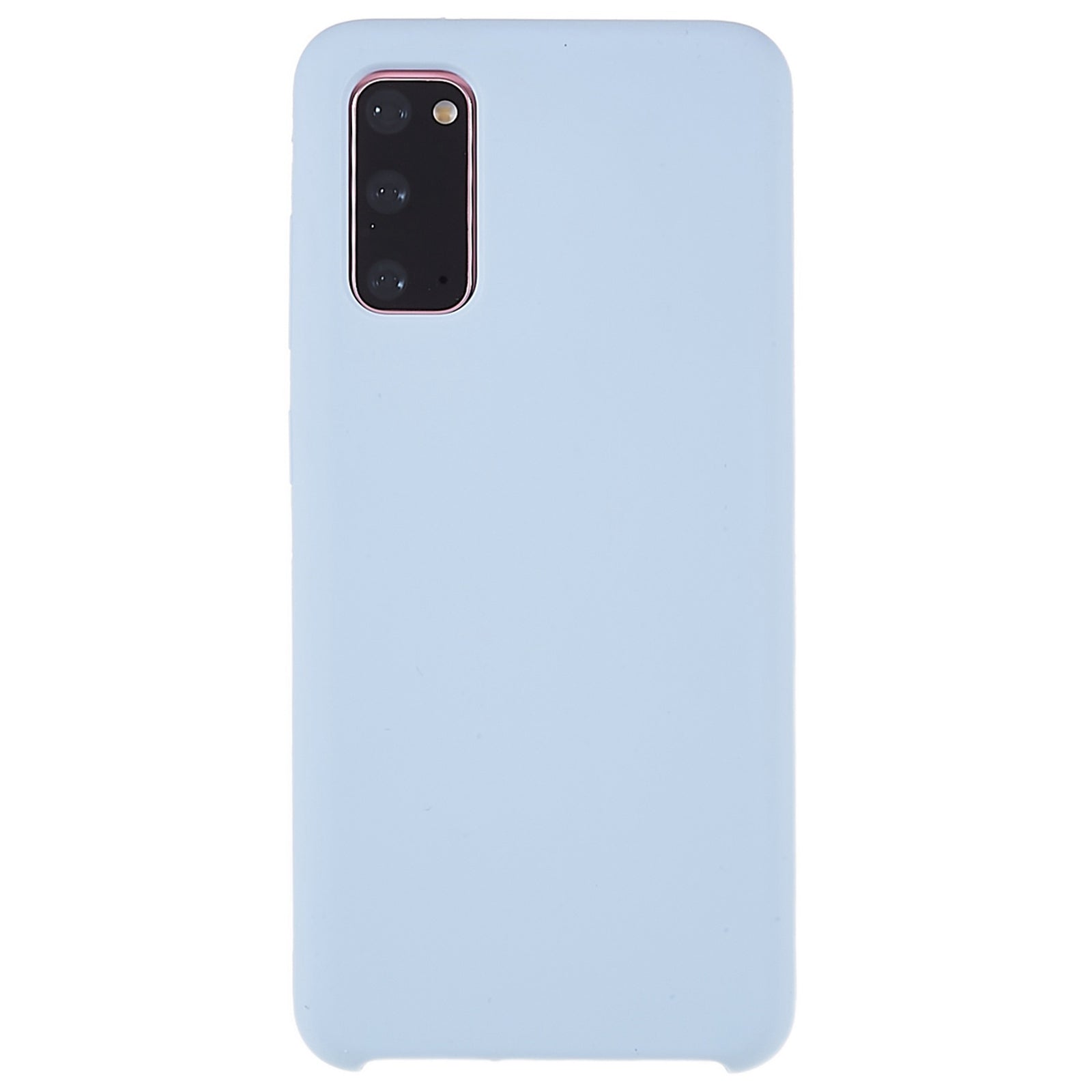 For Samsung Galaxy S20 5G/4G Premium Solid State Silicone Phone Case Mobile Phone Protector - Baby Blue