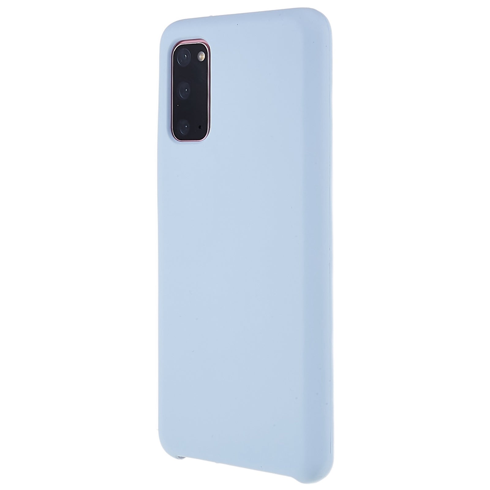 For Samsung Galaxy S20 5G/4G Premium Solid State Silicone Phone Case Mobile Phone Protector - Baby Blue