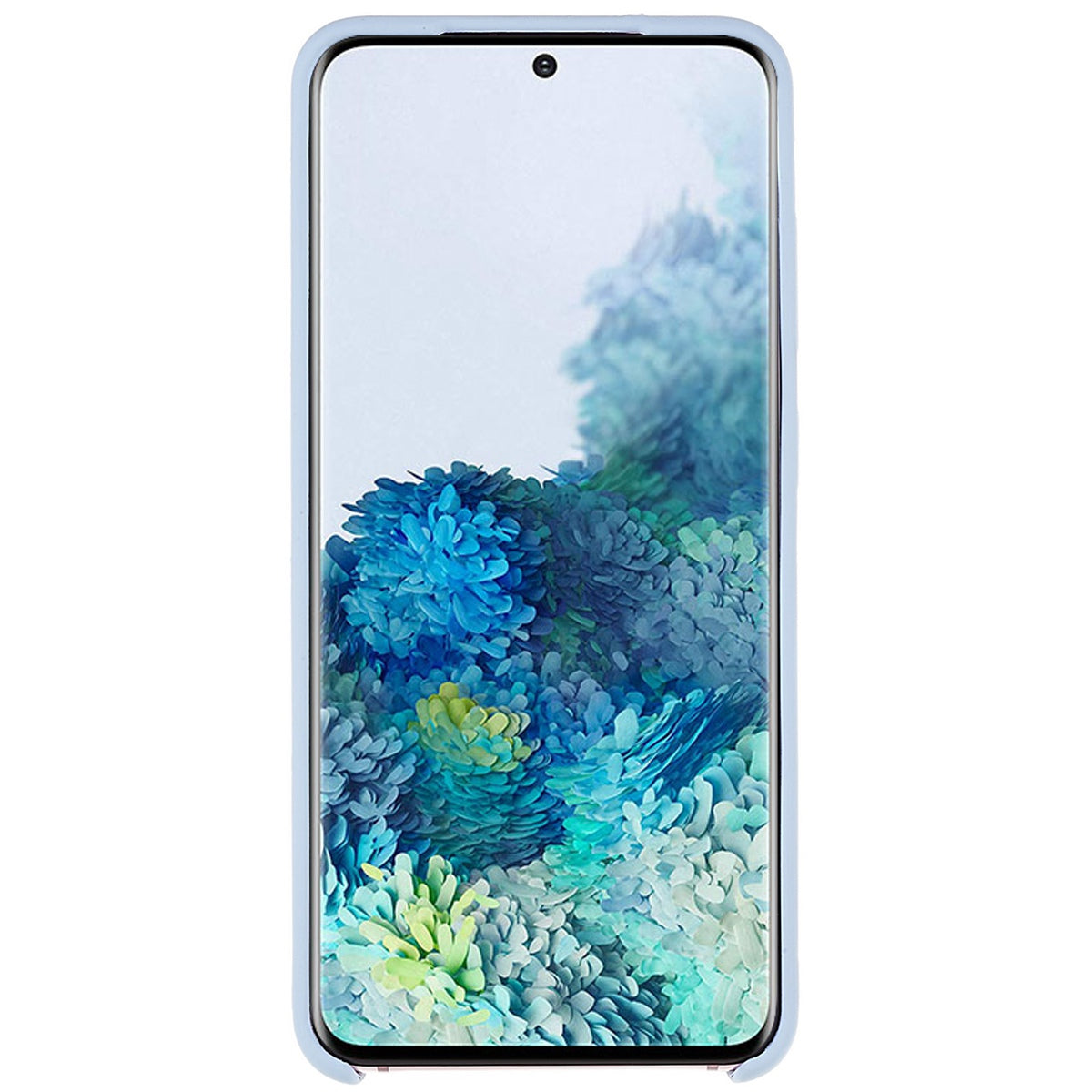 For Samsung Galaxy S20 5G/4G Premium Solid State Silicone Phone Case Mobile Phone Protector - Baby Blue