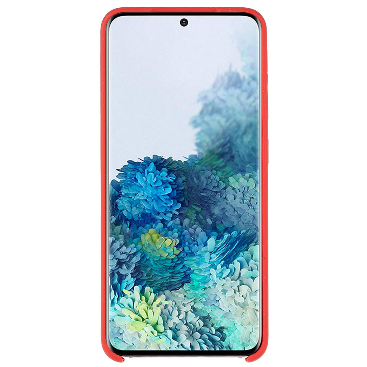 For Samsung Galaxy S20 5G/4G Premium Solid State Silicone Phone Case Mobile Phone Protector - Red