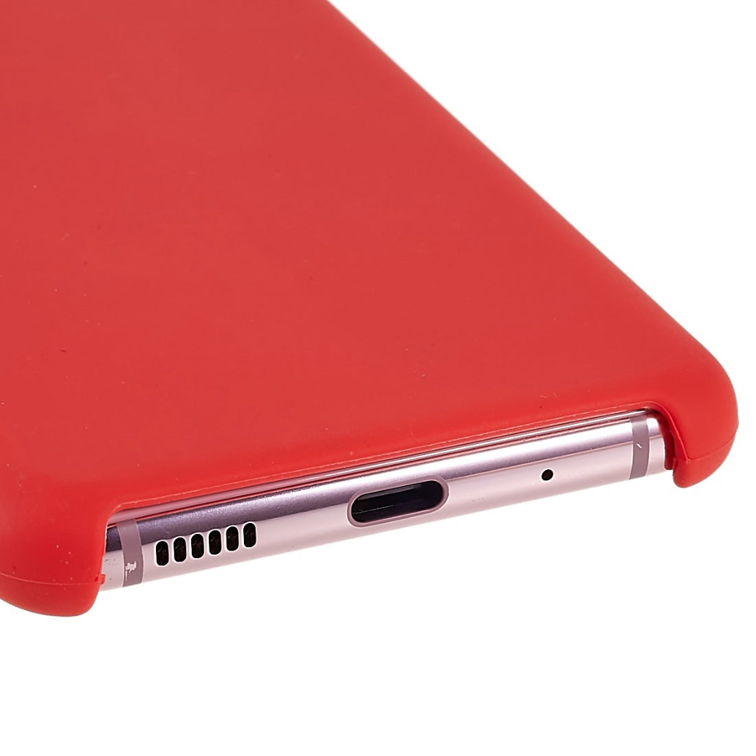 For Samsung Galaxy S20 5G/4G Premium Solid State Silicone Phone Case Mobile Phone Protector - Red