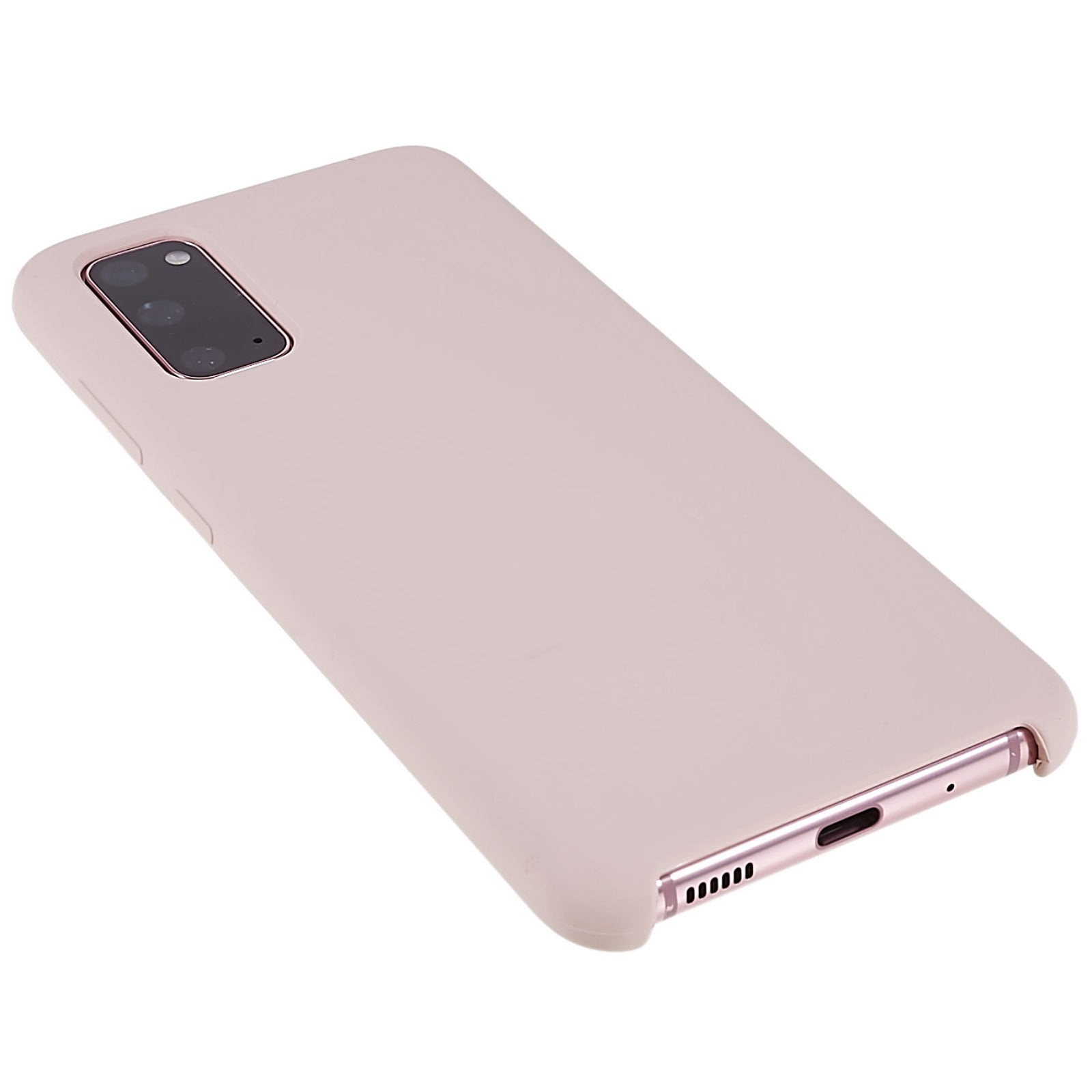 For Samsung Galaxy S20 5G/4G Premium Solid State Silicone Phone Case Mobile Phone Protector - Pink