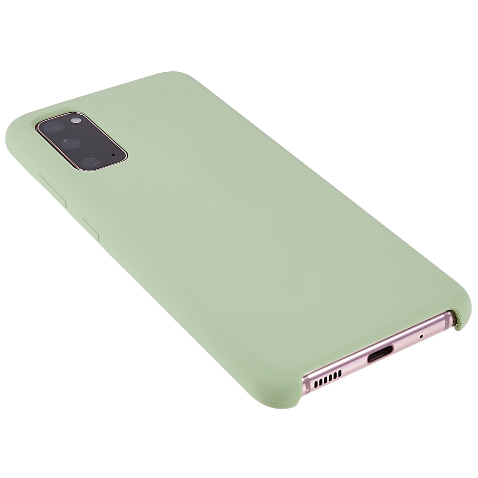 For Samsung Galaxy S20 5G/4G Premium Solid State Silicone Phone Case Mobile Phone Protector - Green