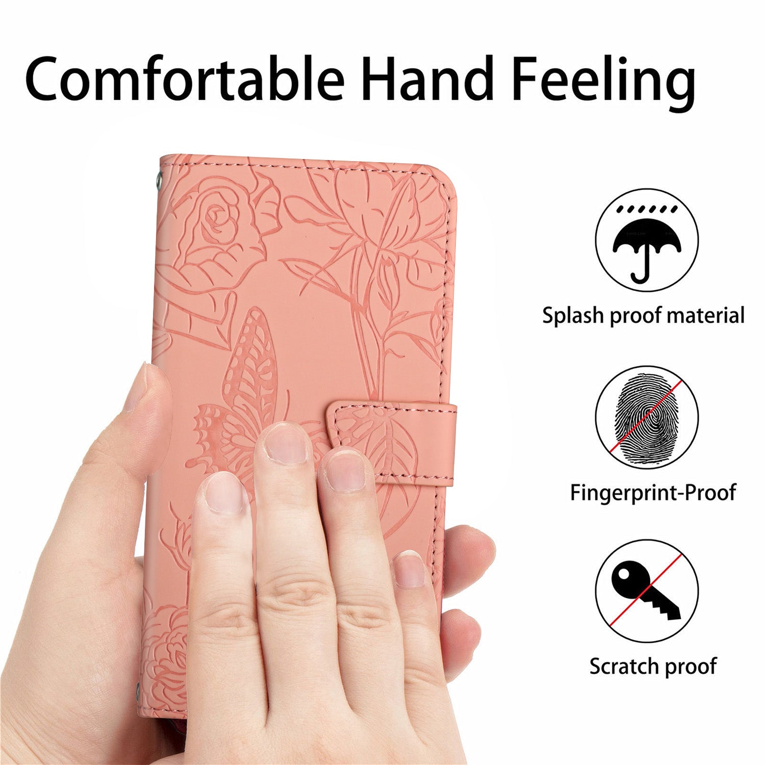 For Samsung Galaxy S20 FE 2022/S20 Lite/S20 FE 5G/4G/S20 FE 2022 Skin-touch Feeling Stand Wallet PU Leather Phone Cover, Pattern Imprinting Design Phone Shell with Shoulder Strap - Pink