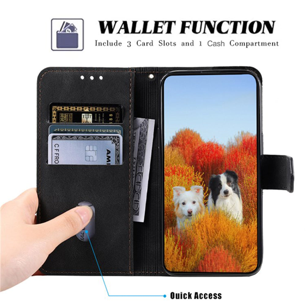 TTUDRCH For Samsung Galaxy S20 Ultra 4G/5G 004 Splicing Skin-touch PU Leather RFID Blocking Phone Case Wallet Stand Cover - Black