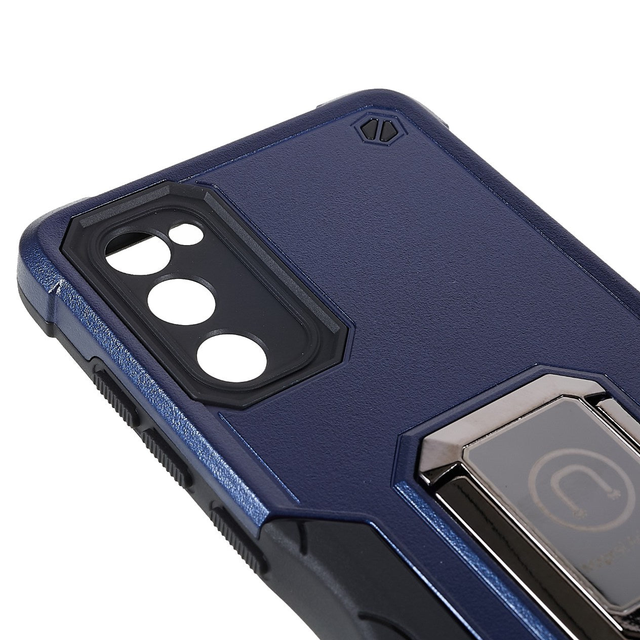 For Samsung Galaxy S20 FE 2022/S20 FE/S20 Fan Edition/S20 FE 5G/S20 Fan Edition 5G/S20 Lite Shockproof Soft TPU Hard PC Case with Ring Car Mount Kickstand - Blue