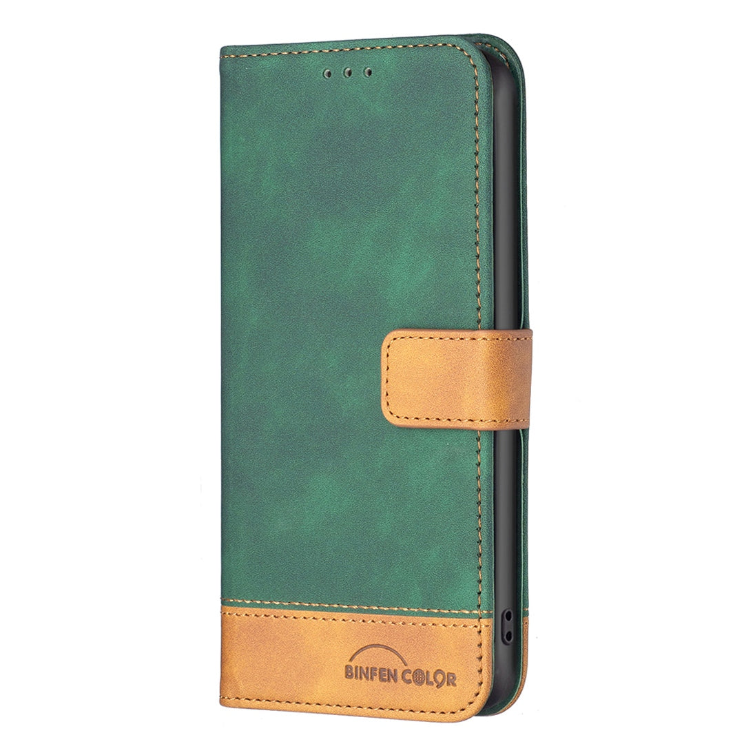 BINFEN COLOR BF Leather Case Series-7 for Samsung Galaxy S20 Ultra, Style 11 Matte Surface Anti-scratch Wallet Style PU Leather Cell Phone Case with Stand - Green