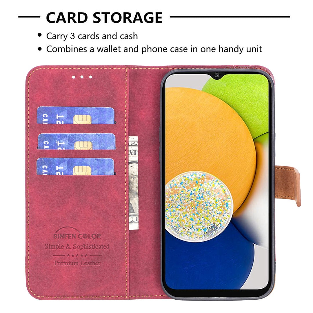 BINFEN COLOR BF Leather Case Series-7 for Samsung Galaxy S20 Plus 4G/5G, Style 11 Matte Surface Anti-fingerprint Wallet Function PU Leather Phone Case with Stand - Red