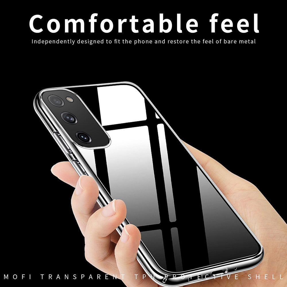 MOFI For Samsung Galaxy S20 FE 2022/S20 FE/S20 FE 5G/S20 Lite Drop-proof Transparent Phone Case Protector Soft TPU Back Cover