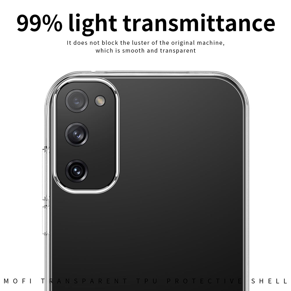 MOFI For Samsung Galaxy S20 FE 2022/S20 FE/S20 FE 5G/S20 Lite Drop-proof Transparent Phone Case Protector Soft TPU Back Cover