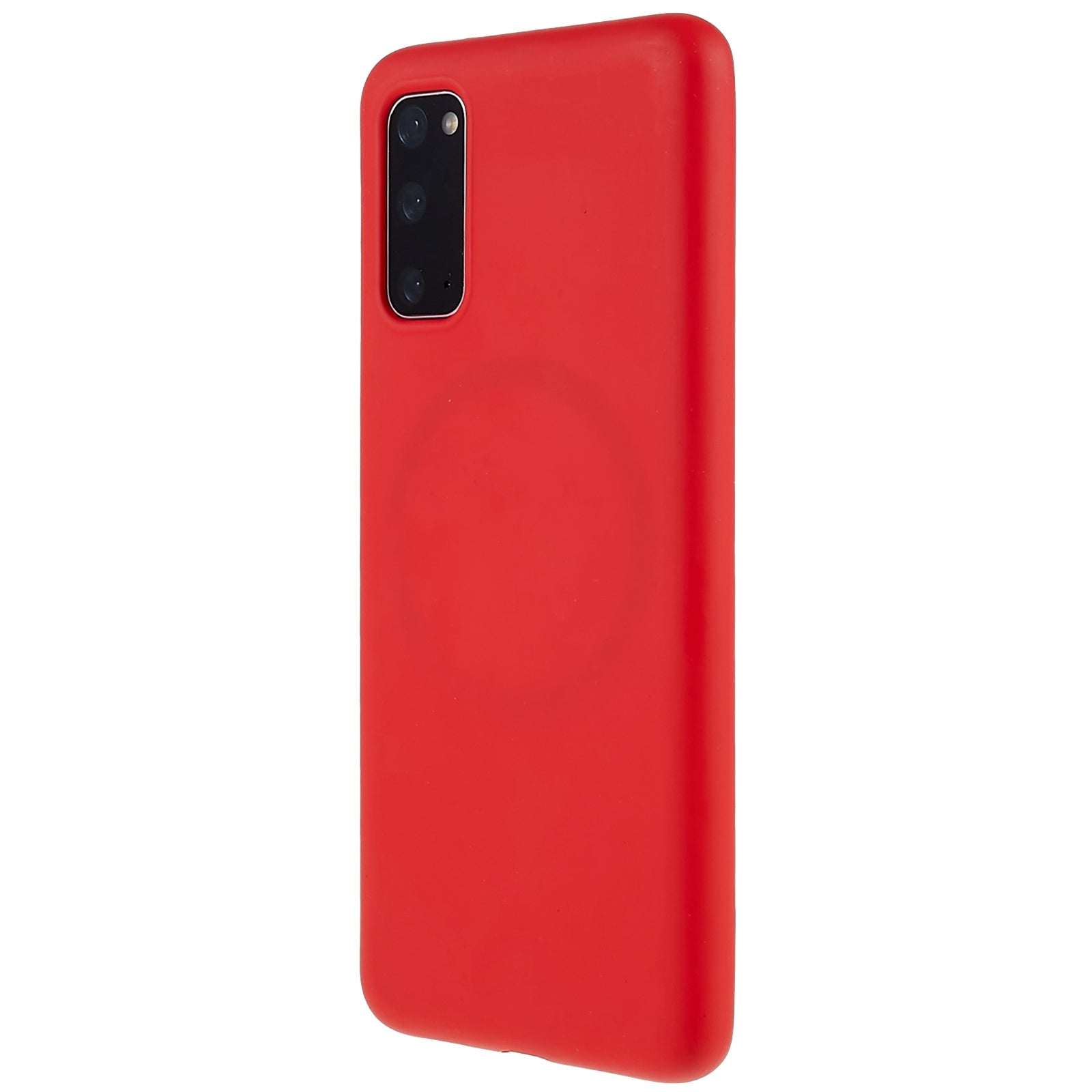 Liquid Series for Samsung Galaxy S20 4G / 5G Magnetic Case Liquid Silicone Soft TPU Scratch Resistant Cover - Red