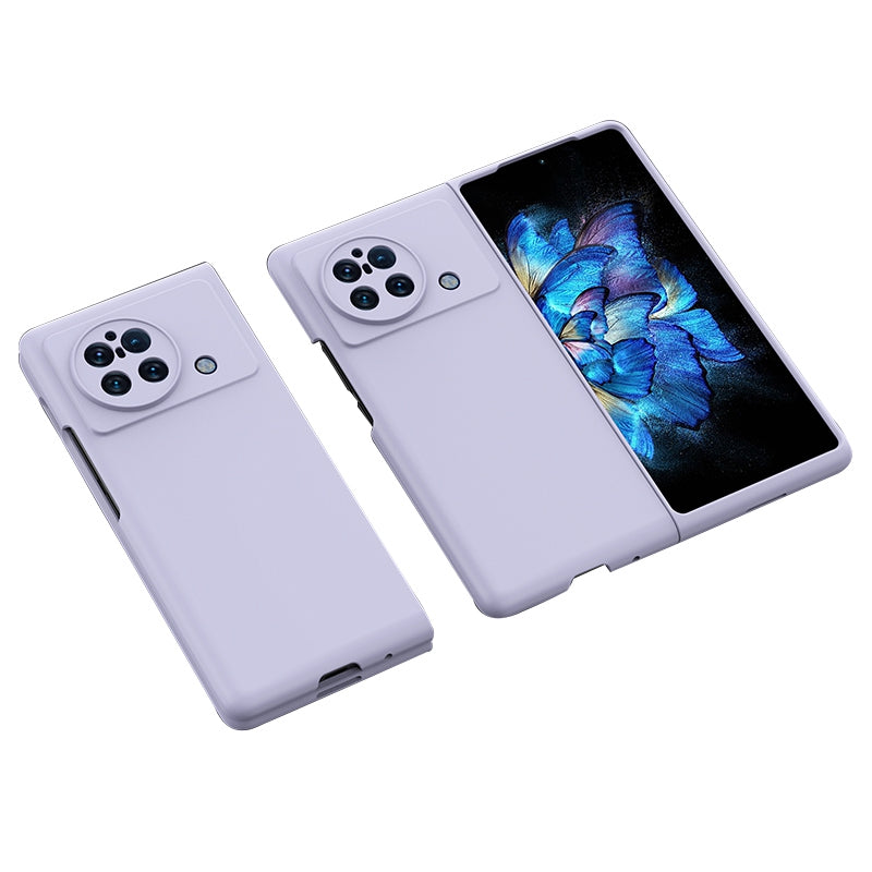 For vivo X Fold Matte Anti-Fingerprint Case Skin-touch Hard PC Ultra Thin Phone Cover with Rubberized Finish Coating Grip - Purple