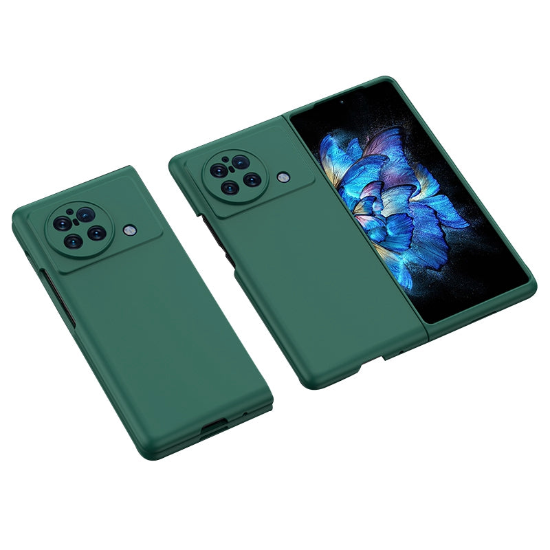 For vivo X Fold Matte Anti-Fingerprint Case Skin-touch Hard PC Ultra Thin Phone Cover with Rubberized Finish Coating Grip - Dark Green