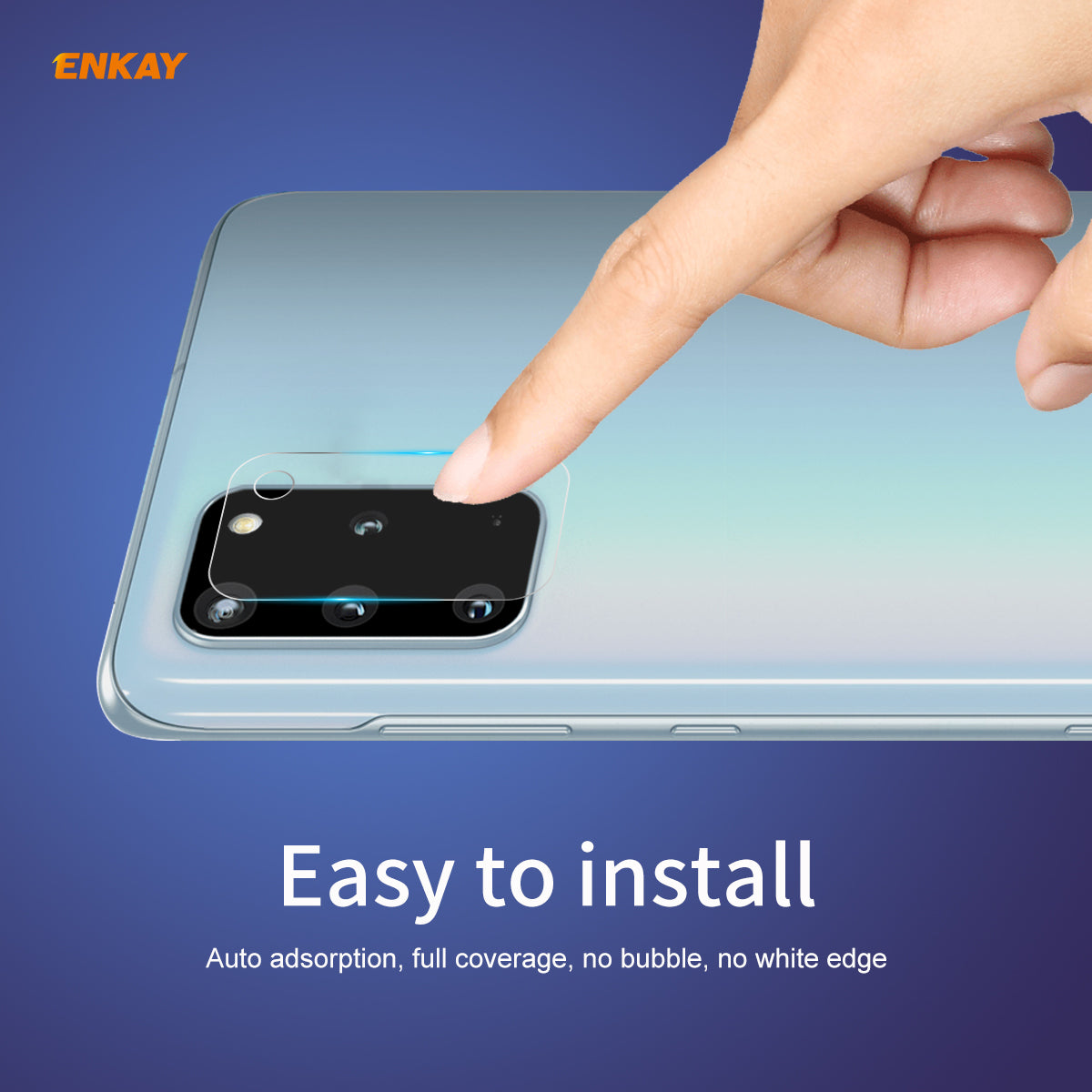 ENKAY HAT PRINCE 0.2mm 9H 2.15D Tempered Glass Camera Lens Protectors [Arc Edge] for Samsung Galaxy S20 Plus