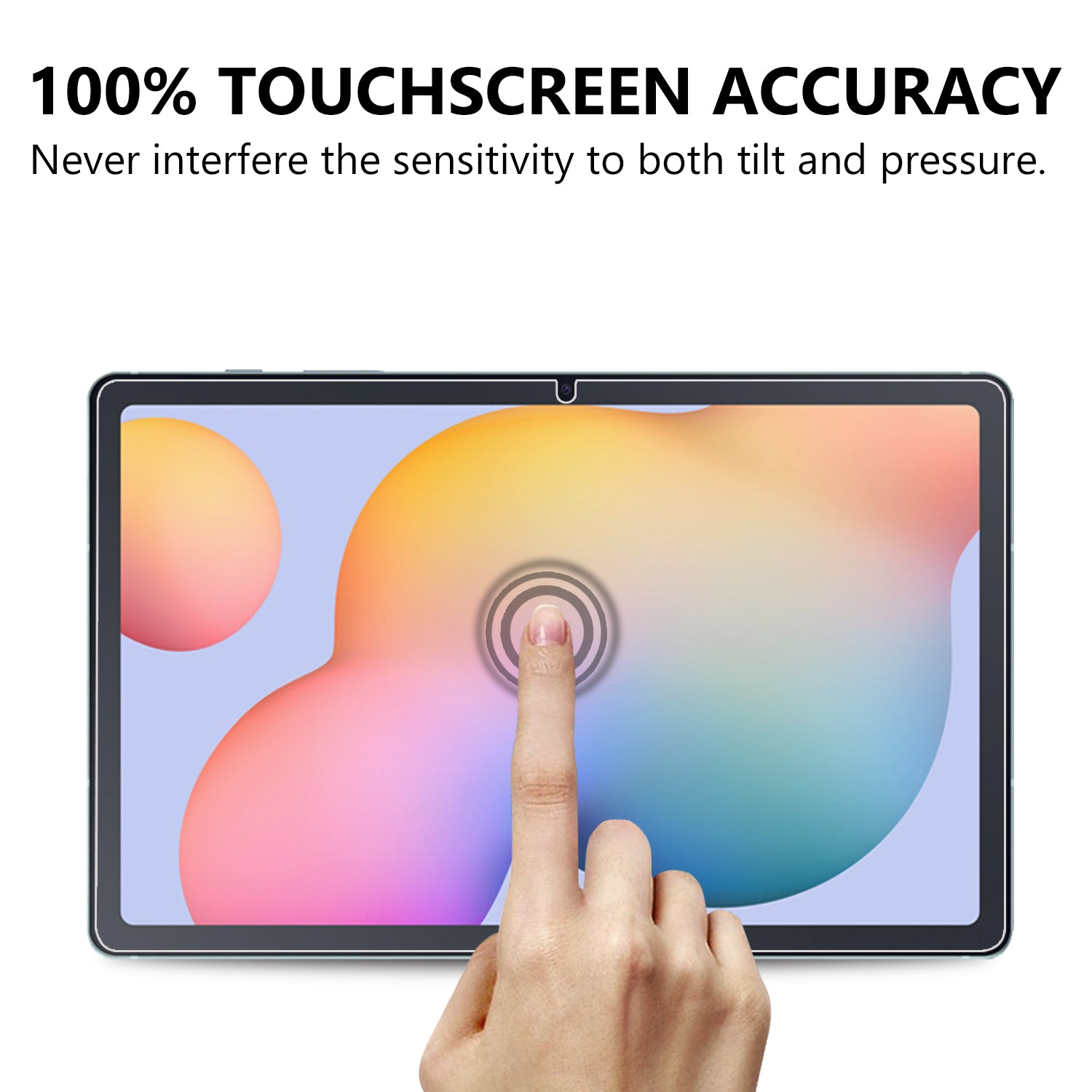 Anti-scratch Ultra Clear Arc Edge Premium Tempered Glass Full Screen Film for Samsung Galaxy Tab S9 FE / S9 / S8 / S7