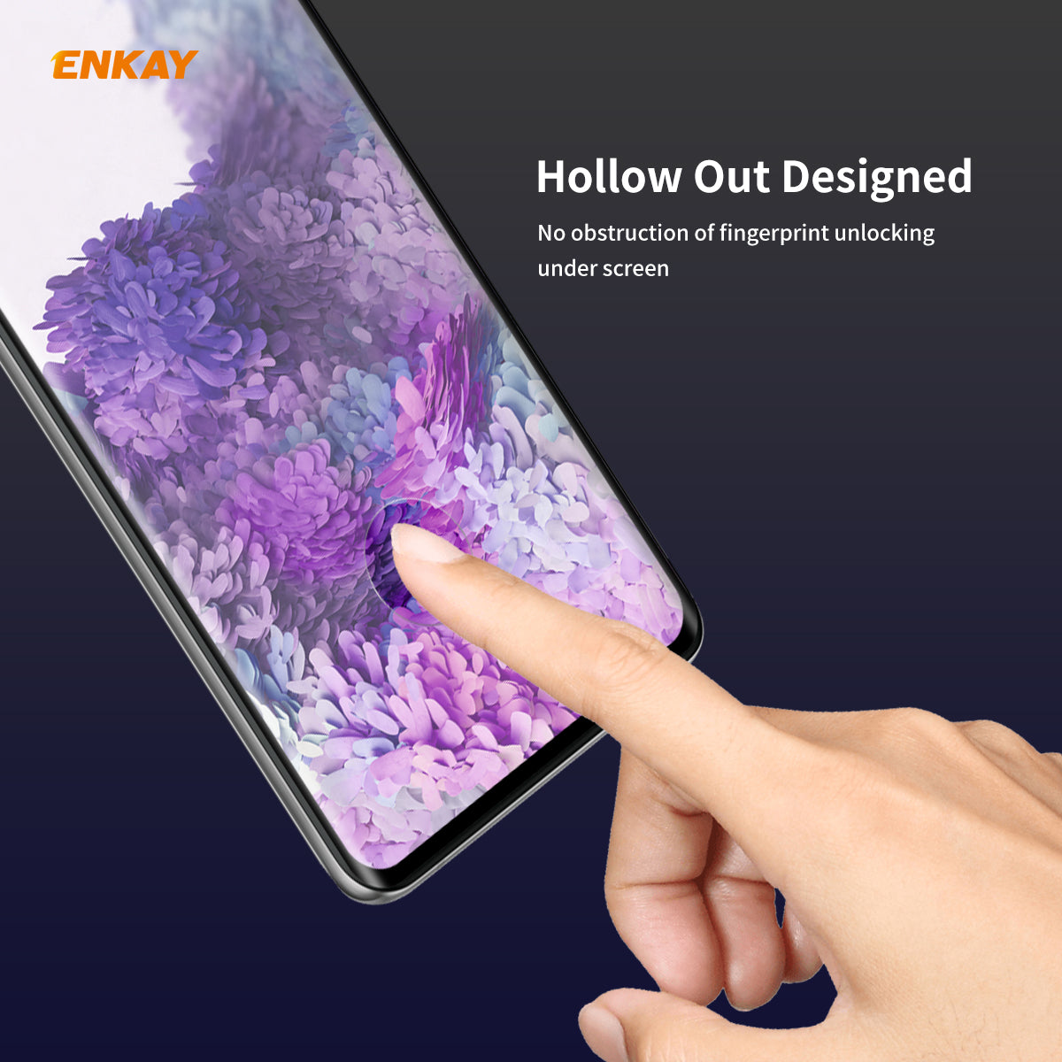 ENKAY 0.26mm 9H 3D Curved Full Glue Tempered Glass Full Screen Film Protector for Samsung Galaxy S20 4G/S20 5G