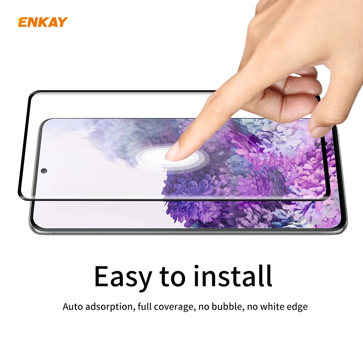 ENKAY 0.26mm 9H 3D Curved Full Glue Tempered Glass Full Screen Film Protector for Samsung Galaxy S20 4G/S20 5G