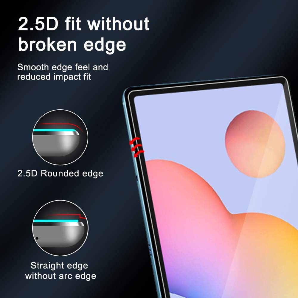 2.5D Arc Edge 9H Full Screen Coverage Tempered Glass Film for Samsung Galaxy Tab S9 FE / S9 / S8 / S7