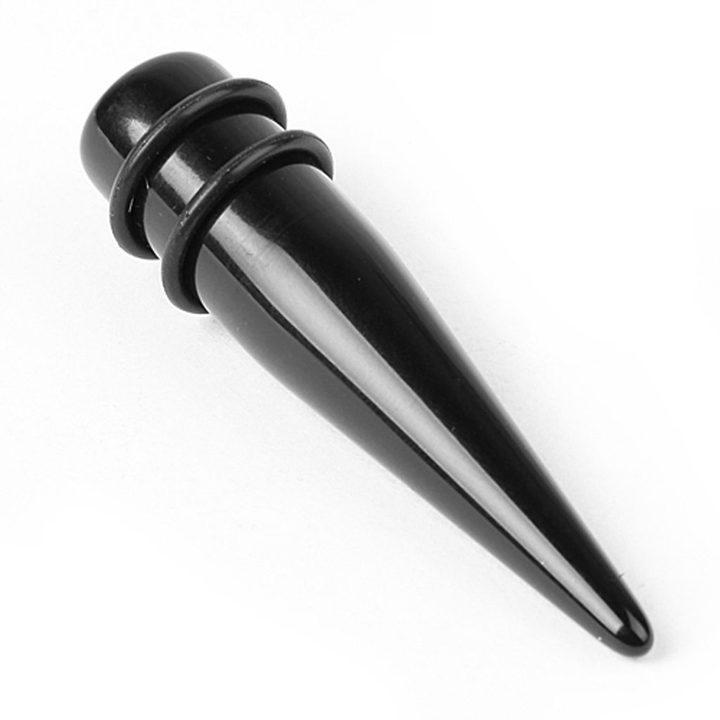 Acrylic Expander Taper Ear Stretching Plug 14mm - Black