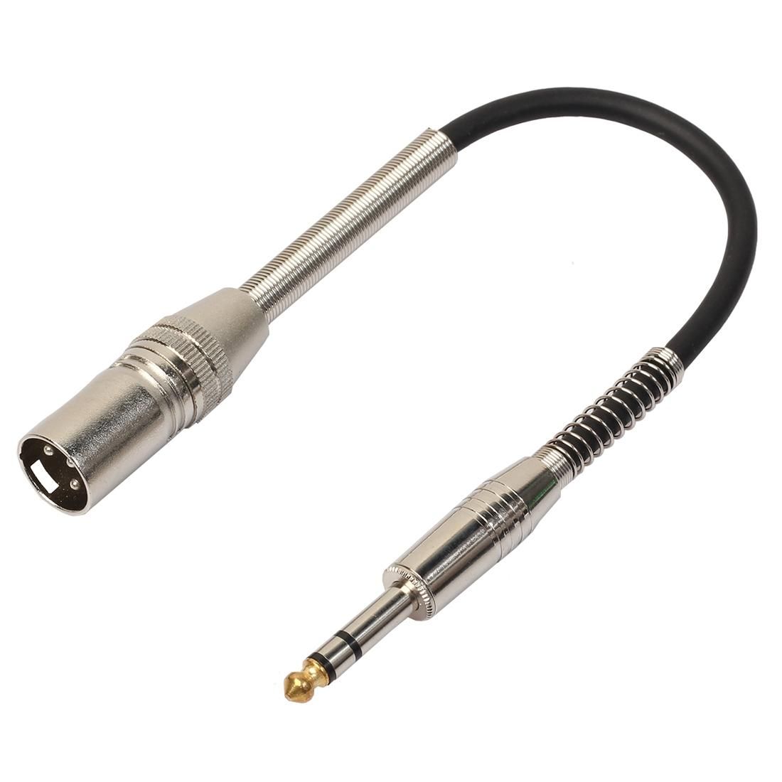 30cm XLR 3-Pin Male to 1/4 inch  Female Plug Stereo Microphone Audio Cord Cable