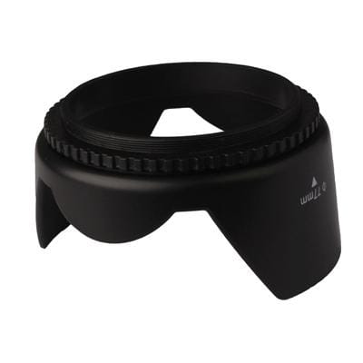 77mm Lens Hood for Cameras (Black)