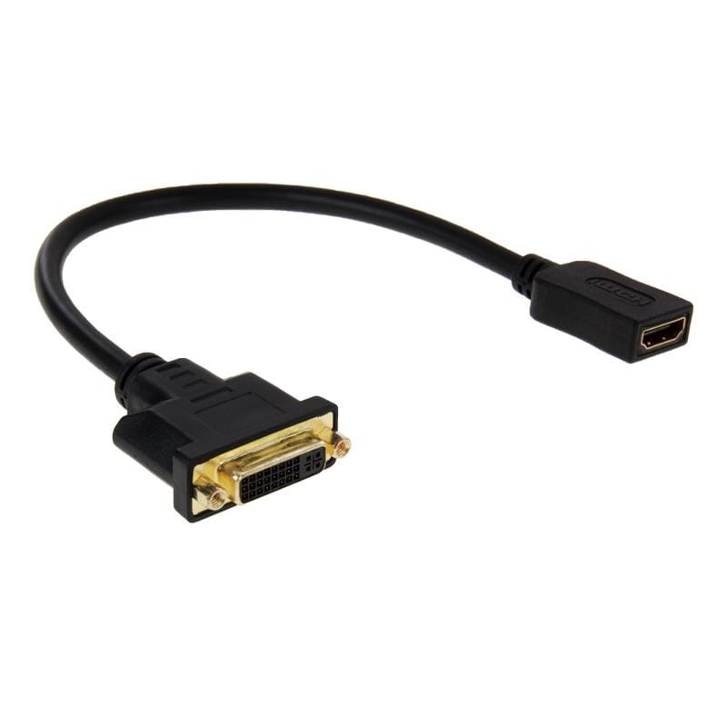 30cm HDMI Female to DVI 24+5 Pin Female Adapater Cable (Black)