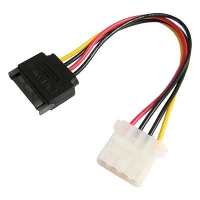 15 Pin IDE Male to 4 Pin SATA Female Molex Power Cable, Length: 15.3CM