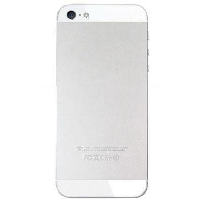 Original Back Cover Top & Bottom Glass Lens for iPhone 5 (White)