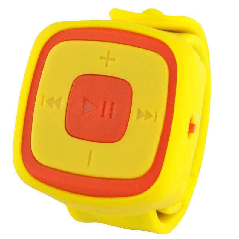 Fashionable Snap Sports Watch Style MP3 Player with TF Card Slot (Yellow)