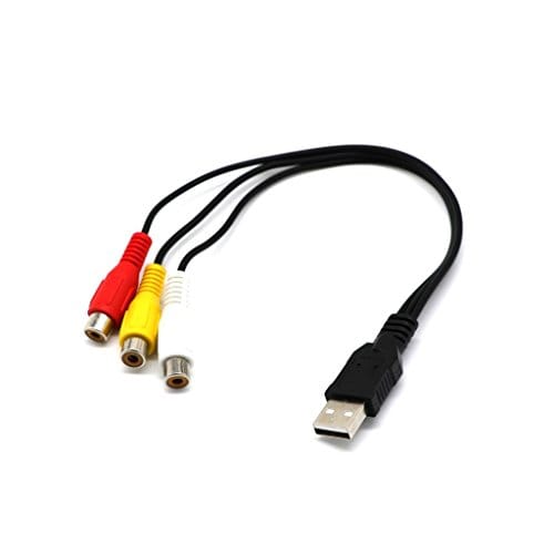 USB Male to 3RCA Female Video AV A/V Converter Cable Adapter for HDTV TV