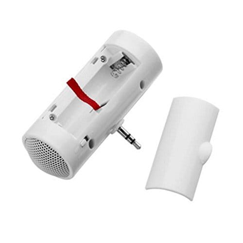 3.5mm Connector Mini Compact Stereo Speaker Amplifier Microphone Loudspeaker for Phone MP3 MP4 PAD All Device with 3.5mm Jack White