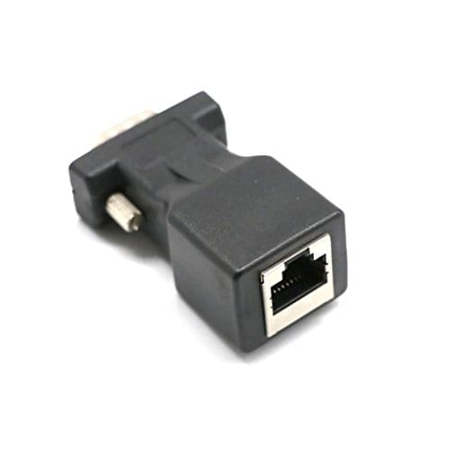 DB9 RS232 Male to RJ45 Female Adapter COM Port to LAN Ethernet Port Converter