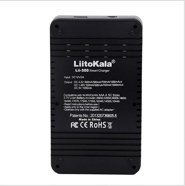 LiitoKala lii-500 18650 26660 Charger With Capacity Division/LCD Display-EU Plug