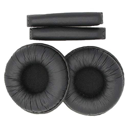 Replacement Ear Cushions + Headband Pad for Sennheiser PX200 PX80 PC36 Black