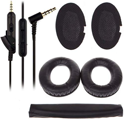 Replacement Ear Pads & Head Beam & Audio Cable for Bose QuietComfort 15/ Bose QC15 Headphones